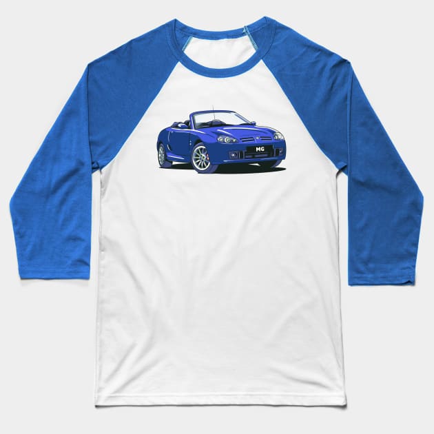 MG Rover MGTF in Blue Baseball T-Shirt by Webazoot